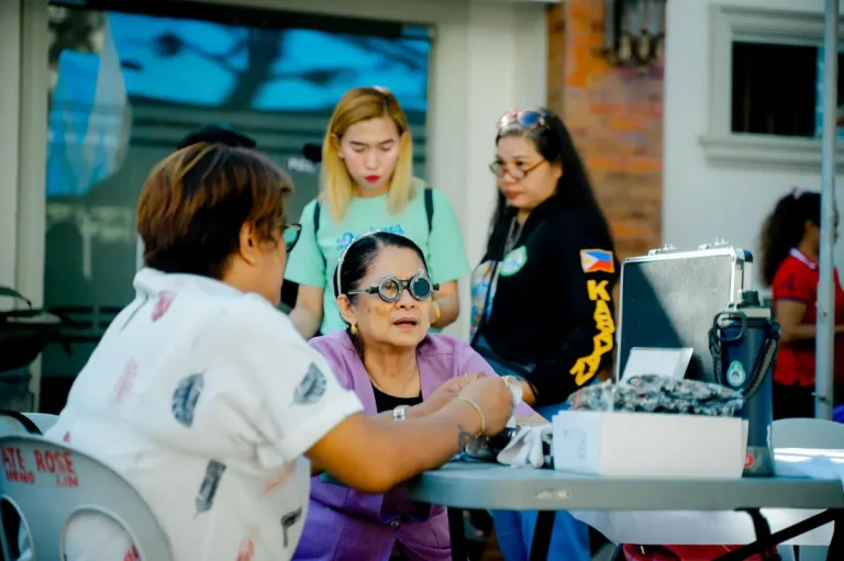 Providing free eye care services